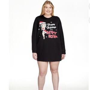 Grayson Social Betty Boop Sleep Dress and Cozy Headband 2-piece Set,